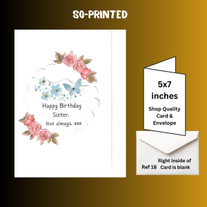 Handmade birthday card sister
