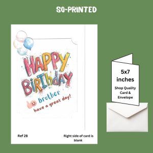 Handmade birthday card for Brother.