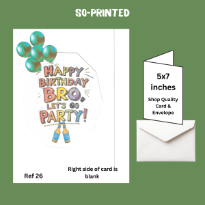 Handmade birthday card - brother.