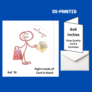 Handmade birthday card with humour