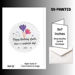 Handmade birthday card Auntie