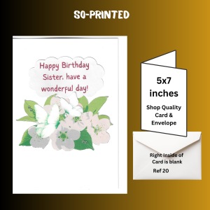 Handmade birthday card Sister