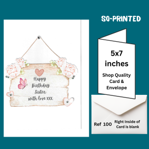 Handmade birthday card Sister