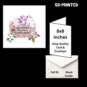 Handmade Birthday card Mum.