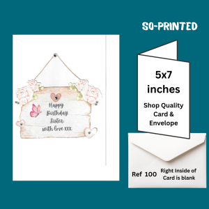 handmade birthday card sister